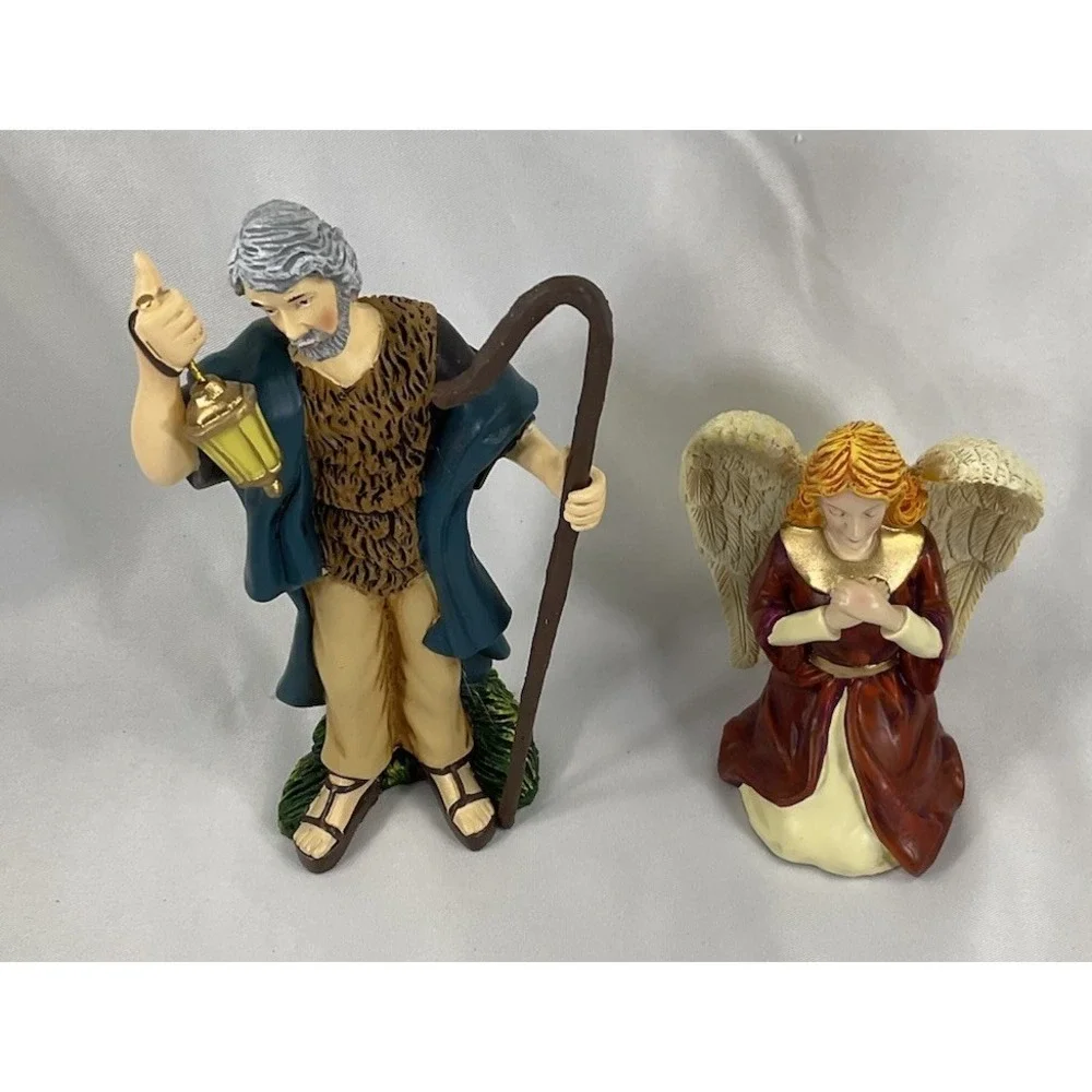 Thomas Kinkade Hawthorne Village Nativity Tree Collection Shepard & Pray Angel